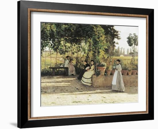 The Pergola, 1868-Silvestro Lega-Framed Giclee Print