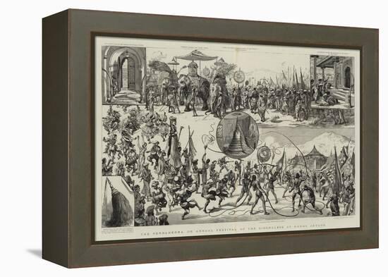 The Perraherra, or Annual Festival of the Singhalese at Kandy, Ceylon-null-Framed Premier Image Canvas