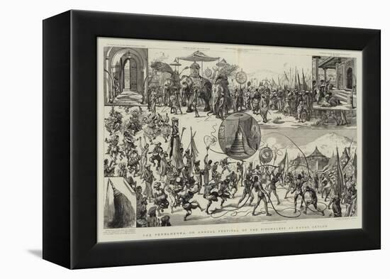 The Perraherra, or Annual Festival of the Singhalese at Kandy, Ceylon-null-Framed Premier Image Canvas