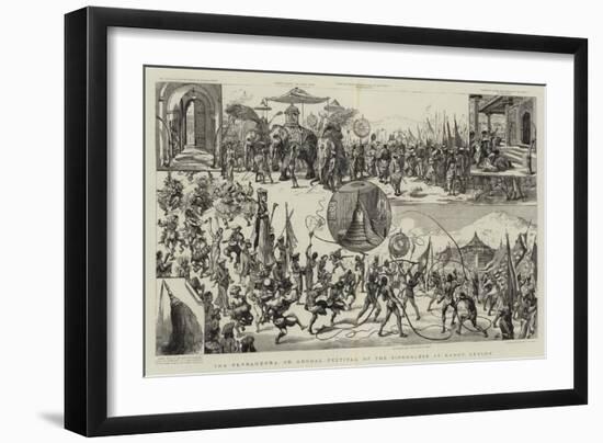 The Perraherra, or Annual Festival of the Singhalese at Kandy, Ceylon-null-Framed Giclee Print