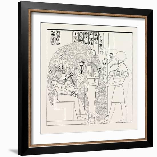 The Persea, (Relief from the Rameseum at Thebes) Egypt, 1879-null-Framed Giclee Print