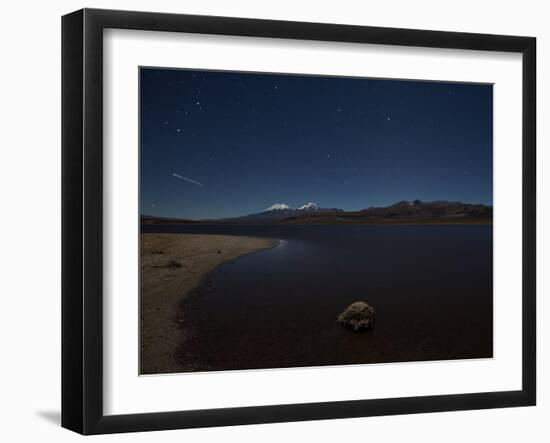 The Perseid Meteor Shower Streaks across the Sky Above Sajama National Park-Alex Saberi-Framed Photographic Print