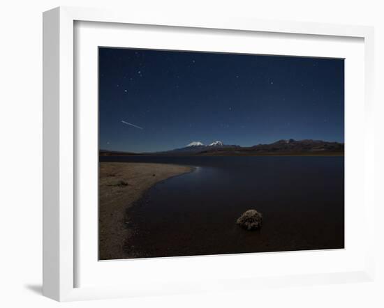 The Perseid Meteor Shower Streaks across the Sky Above Sajama National Park-Alex Saberi-Framed Photographic Print