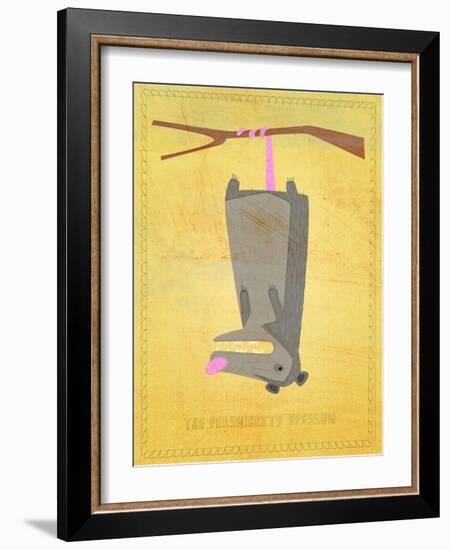 The Persnickety Opossum-John W Golden-Framed Giclee Print