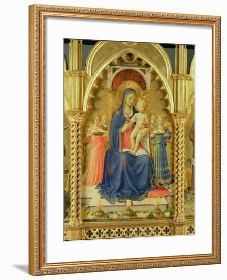 The Perugia Altarpiece, Central Panel Depicting the Madonna and Child-Fra Angelico-Framed Giclee Print