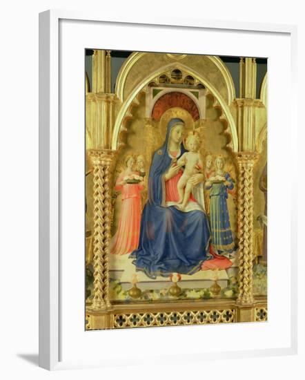 The Perugia Altarpiece, Central Panel Depicting the Madonna and Child-Fra Angelico-Framed Giclee Print