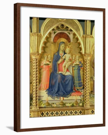 The Perugia Altarpiece, Central Panel Depicting the Madonna and Child-Fra Angelico-Framed Giclee Print