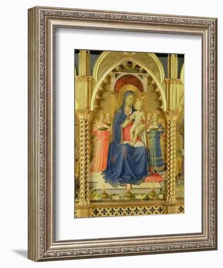 The Perugia Altarpiece, Central Panel Depicting the Madonna and Child-Fra Angelico-Framed Giclee Print