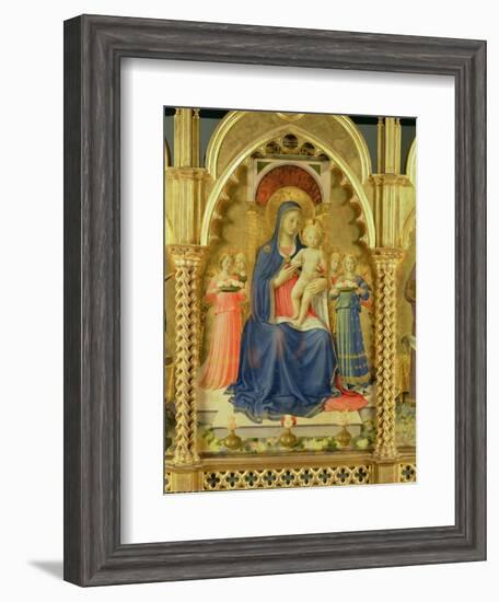 The Perugia Altarpiece, Central Panel Depicting the Madonna and Child-Fra Angelico-Framed Giclee Print