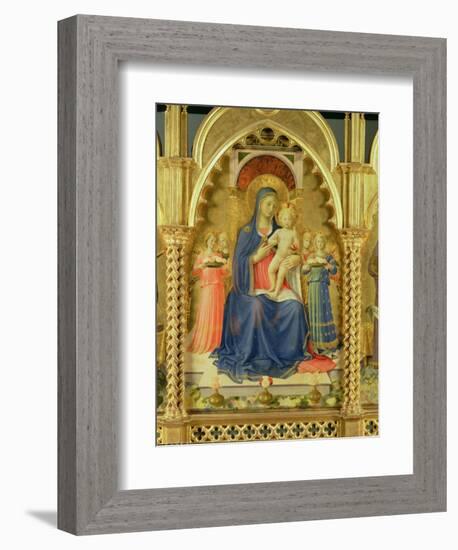 The Perugia Altarpiece, Central Panel Depicting the Madonna and Child-Fra Angelico-Framed Giclee Print