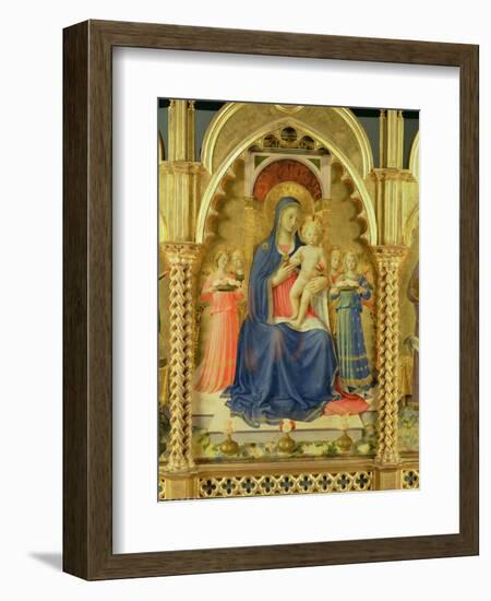 The Perugia Altarpiece, Central Panel Depicting the Madonna and Child-Fra Angelico-Framed Giclee Print