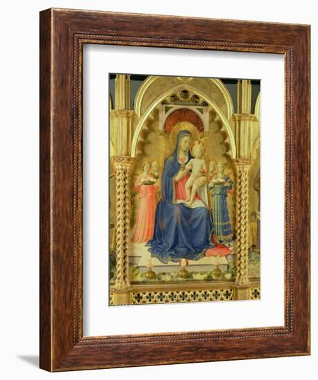 The Perugia Altarpiece, Central Panel Depicting the Madonna and Child-Fra Angelico-Framed Giclee Print