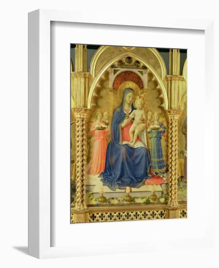 The Perugia Altarpiece, Central Panel Depicting the Madonna and Child-Fra Angelico-Framed Giclee Print