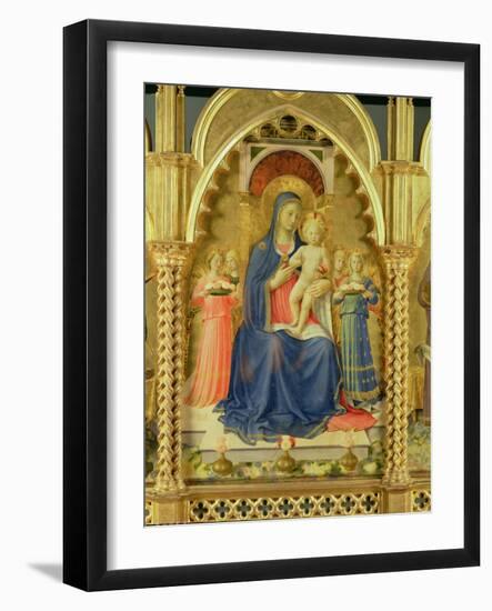 The Perugia Altarpiece, Central Panel Depicting the Madonna and Child-Fra Angelico-Framed Giclee Print