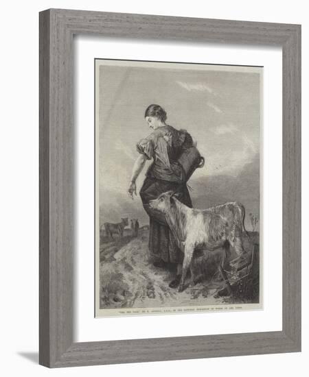 The Pet Calf-Richard Ansdell-Framed Giclee Print