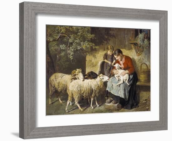 The Pet Lamb-Adolph Eberle-Framed Giclee Print