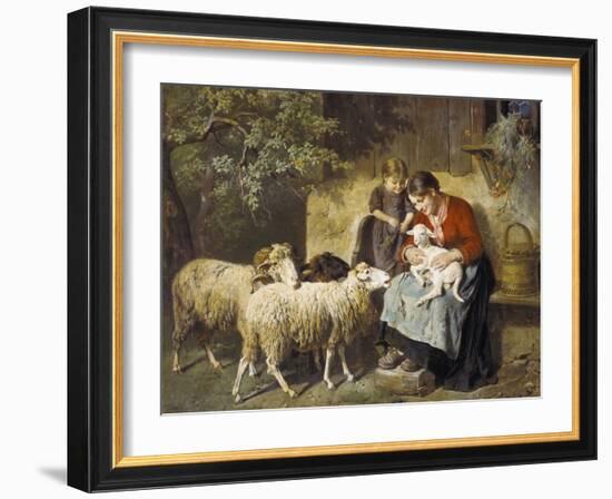 The Pet Lamb-Adolph Eberle-Framed Giclee Print