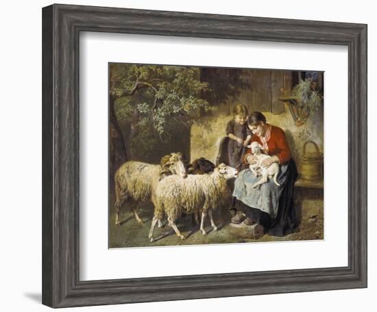 The Pet Lamb-Adolph Eberle-Framed Giclee Print