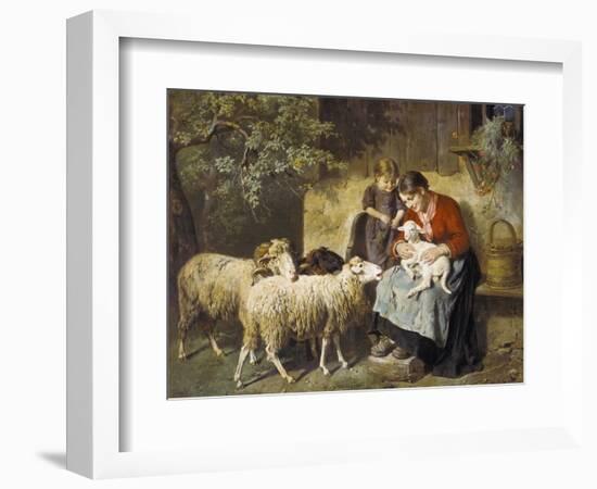 The Pet Lamb-Adolph Eberle-Framed Giclee Print