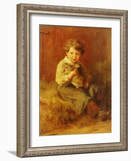 The Pet Rabbit-Felix Schlesinger-Framed Giclee Print