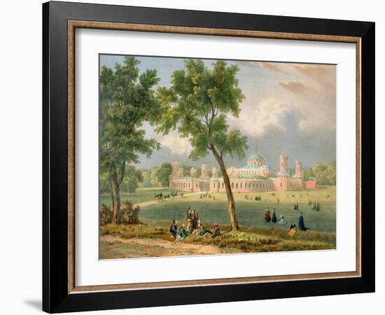 The Peter the Great Palace in Moscow, Printed by Edouard Jean-Marie Hostein (1804-89)-Victor Jean Adam-Framed Giclee Print