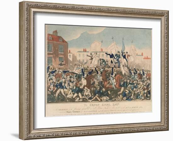 The Peterloo Massacre, 16th August 1819-George Cruikshank-Framed Giclee Print