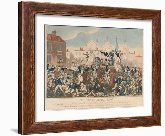 The Peterloo Massacre, 16th August 1819-George Cruikshank-Framed Giclee Print