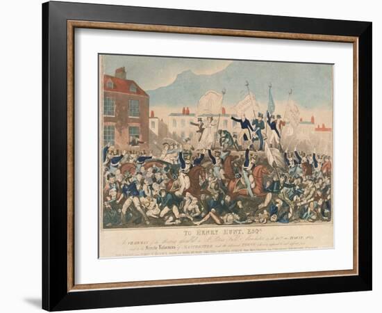 The Peterloo Massacre, 16th August 1819-George Cruikshank-Framed Giclee Print