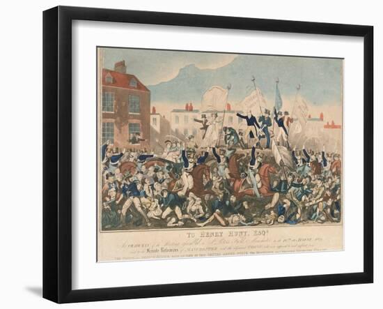 The Peterloo Massacre, 16th August 1819-George Cruikshank-Framed Giclee Print