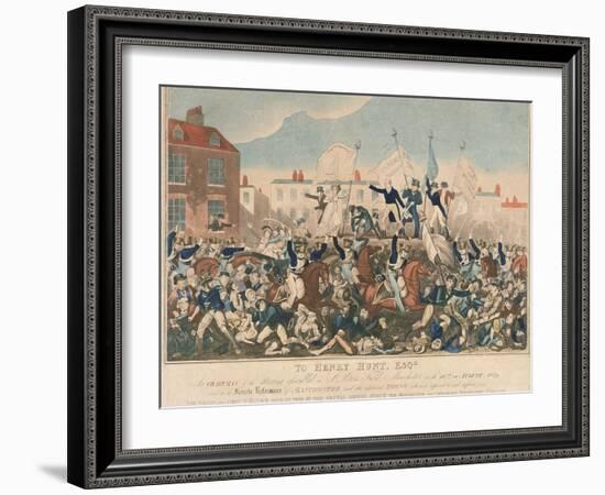 The Peterloo Massacre, 16th August 1819-George Cruikshank-Framed Giclee Print