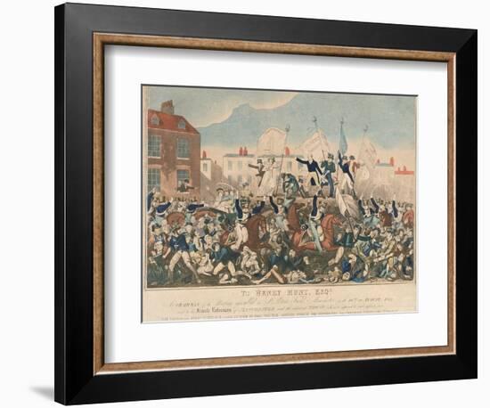 The Peterloo Massacre, 16th August 1819-George Cruikshank-Framed Giclee Print