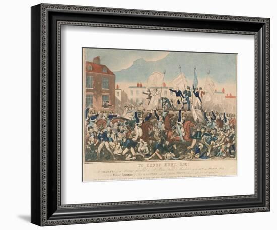 The Peterloo Massacre, 16th August 1819-George Cruikshank-Framed Giclee Print