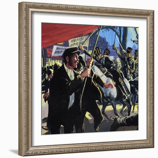 The Peterloo Massacre-English School-Framed Giclee Print