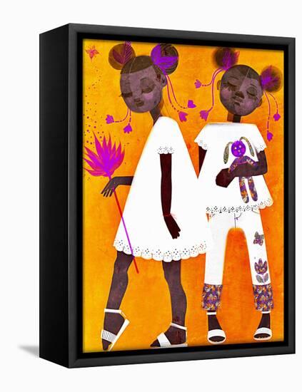 The Petite Twins-Erin K. Robinson-Framed Stretched Canvas