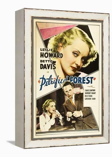 THE PETRIFIED FOREST, top: Bette Davis, bottom from left: Bette Davis, Leslie Howard, 1936.-null-Framed Stretched Canvas