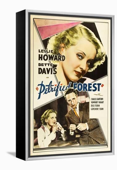 THE PETRIFIED FOREST, top: Bette Davis, bottom from left: Bette Davis, Leslie Howard, 1936.-null-Framed Stretched Canvas