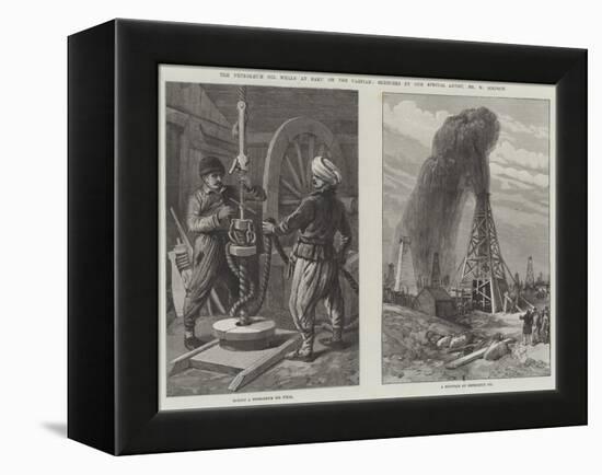 The Petroleum Oil Wells at Baku on the Caspian-William 'Crimea' Simpson-Framed Premier Image Canvas