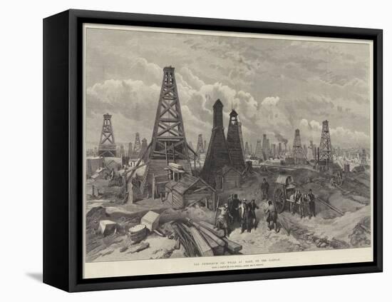 The Petroleum Oil Wells at Baku, on the Caspian-William 'Crimea' Simpson-Framed Premier Image Canvas