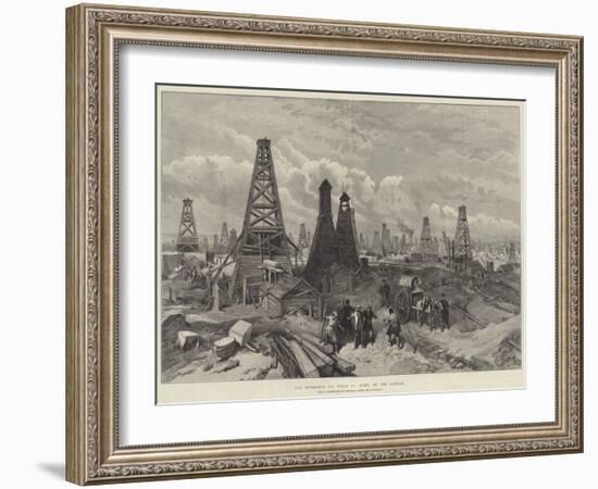 The Petroleum Oil Wells at Baku, on the Caspian-William 'Crimea' Simpson-Framed Giclee Print