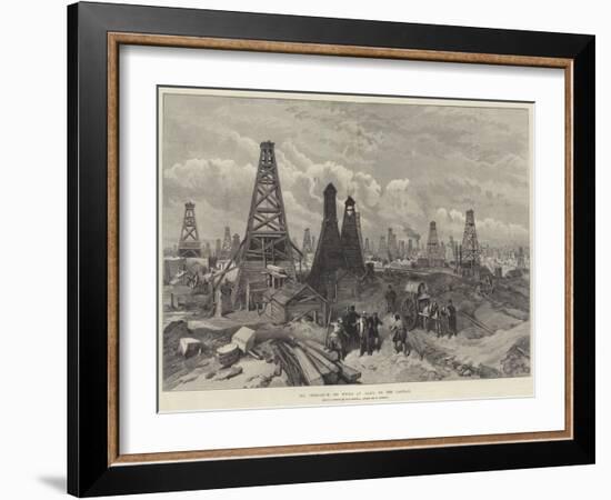 The Petroleum Oil Wells at Baku, on the Caspian-William 'Crimea' Simpson-Framed Giclee Print