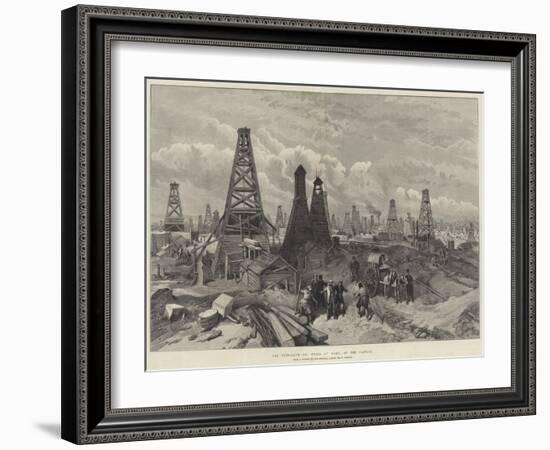 The Petroleum Oil Wells at Baku, on the Caspian-William 'Crimea' Simpson-Framed Giclee Print