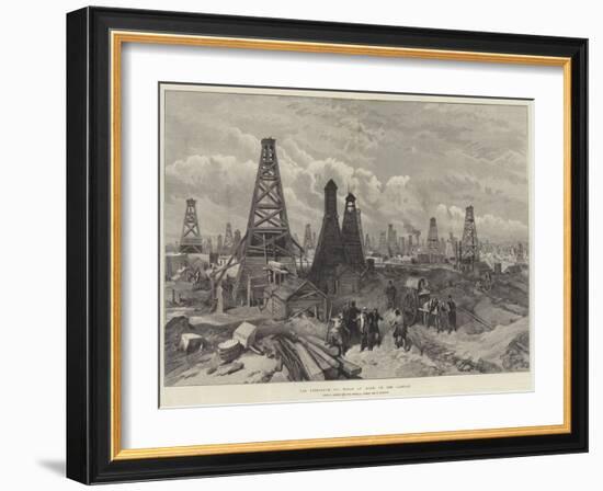 The Petroleum Oil Wells at Baku, on the Caspian-William 'Crimea' Simpson-Framed Giclee Print