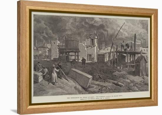 The Petroleum Oil Wells at Baku, the Tcherny Gorod, or Black Town-William 'Crimea' Simpson-Framed Premier Image Canvas
