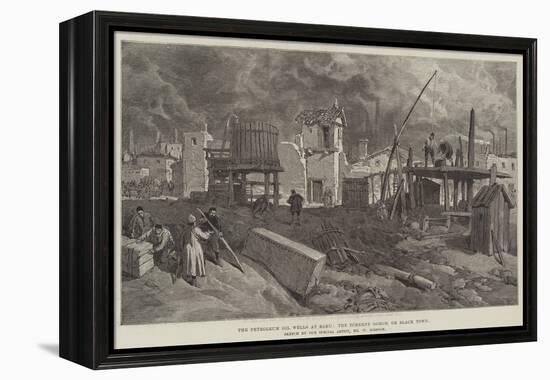 The Petroleum Oil Wells at Baku, the Tcherny Gorod, or Black Town-William 'Crimea' Simpson-Framed Premier Image Canvas