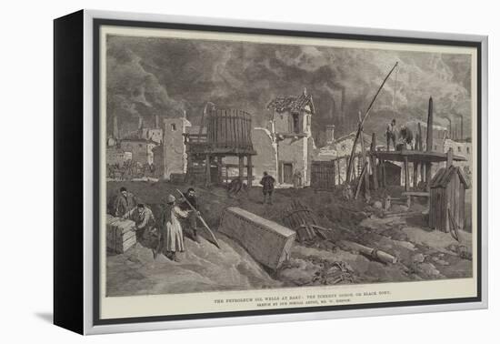 The Petroleum Oil Wells at Baku, the Tcherny Gorod, or Black Town-William 'Crimea' Simpson-Framed Premier Image Canvas