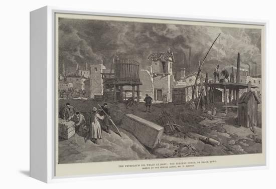 The Petroleum Oil Wells at Baku, the Tcherny Gorod, or Black Town-William 'Crimea' Simpson-Framed Premier Image Canvas