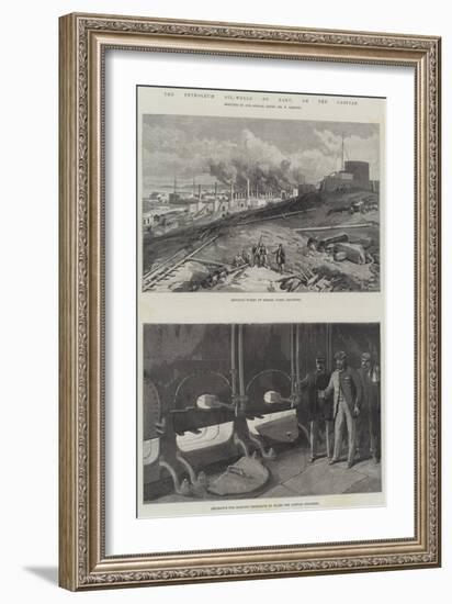 The Petroleum Oil-Wells of Baku, on the Caspian-William 'Crimea' Simpson-Framed Giclee Print