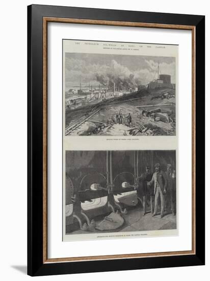 The Petroleum Oil-Wells of Baku, on the Caspian-William 'Crimea' Simpson-Framed Giclee Print