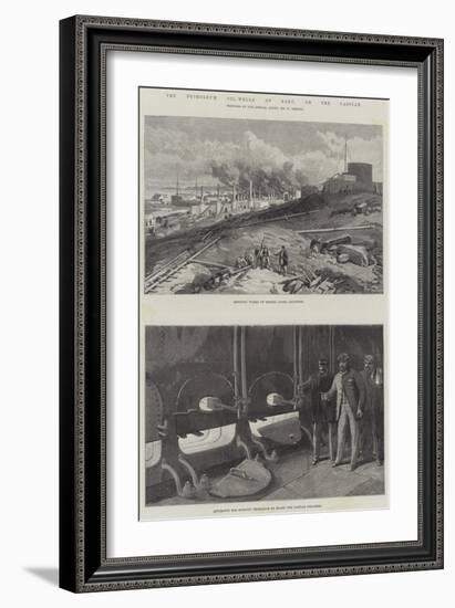 The Petroleum Oil-Wells of Baku, on the Caspian-William 'Crimea' Simpson-Framed Giclee Print