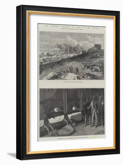 The Petroleum Oil-Wells of Baku, on the Caspian-William 'Crimea' Simpson-Framed Giclee Print